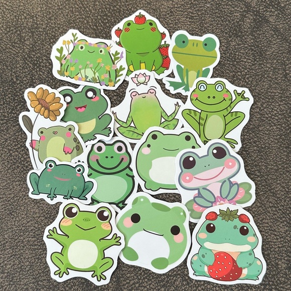 NEW! NWOT Set of 14 frog stickers - classroom prizes gift bags party favors - Picture 6 of 12